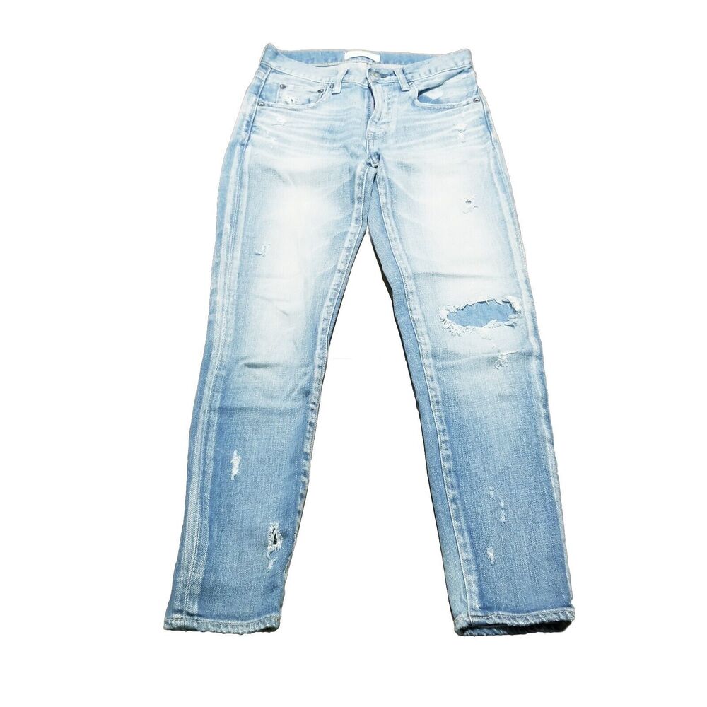 Moussy Vintage Jeans Women Size 24 Lenwood Selvedge Distressed Patchwork (27x26)